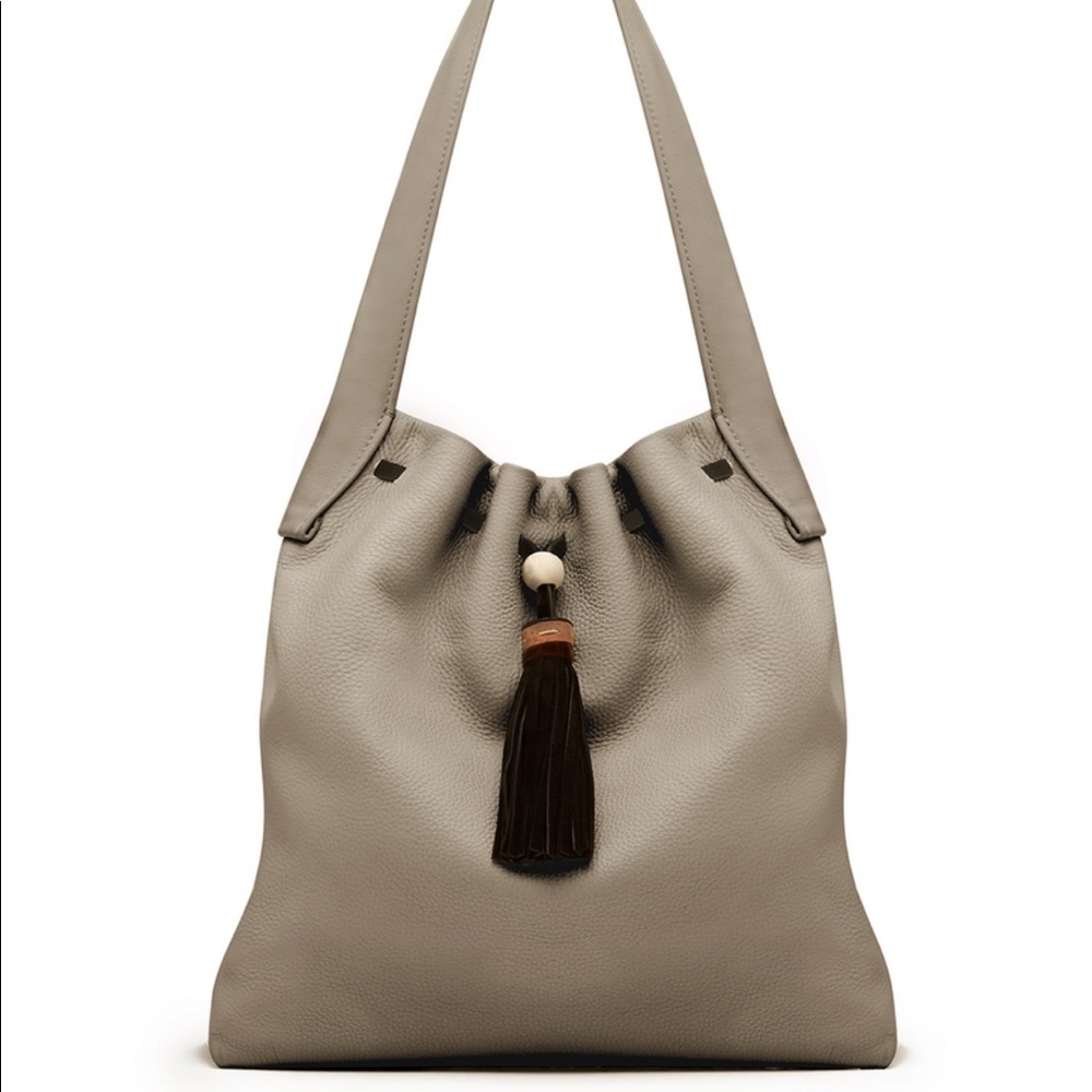 NWOT Elizabeth & James taupe leather bag - Picture 1 of 8